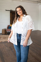 Head in the Clouds Lace Button Down-Kimonos-Ave Shops-Urban Threadz Boutique, Women's Fashion Boutique in Saugatuck, MI