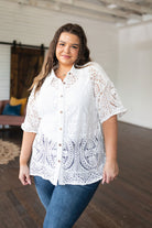 Head in the Clouds Lace Button Down-Kimonos-Ave Shops-Urban Threadz Boutique, Women's Fashion Boutique in Saugatuck, MI