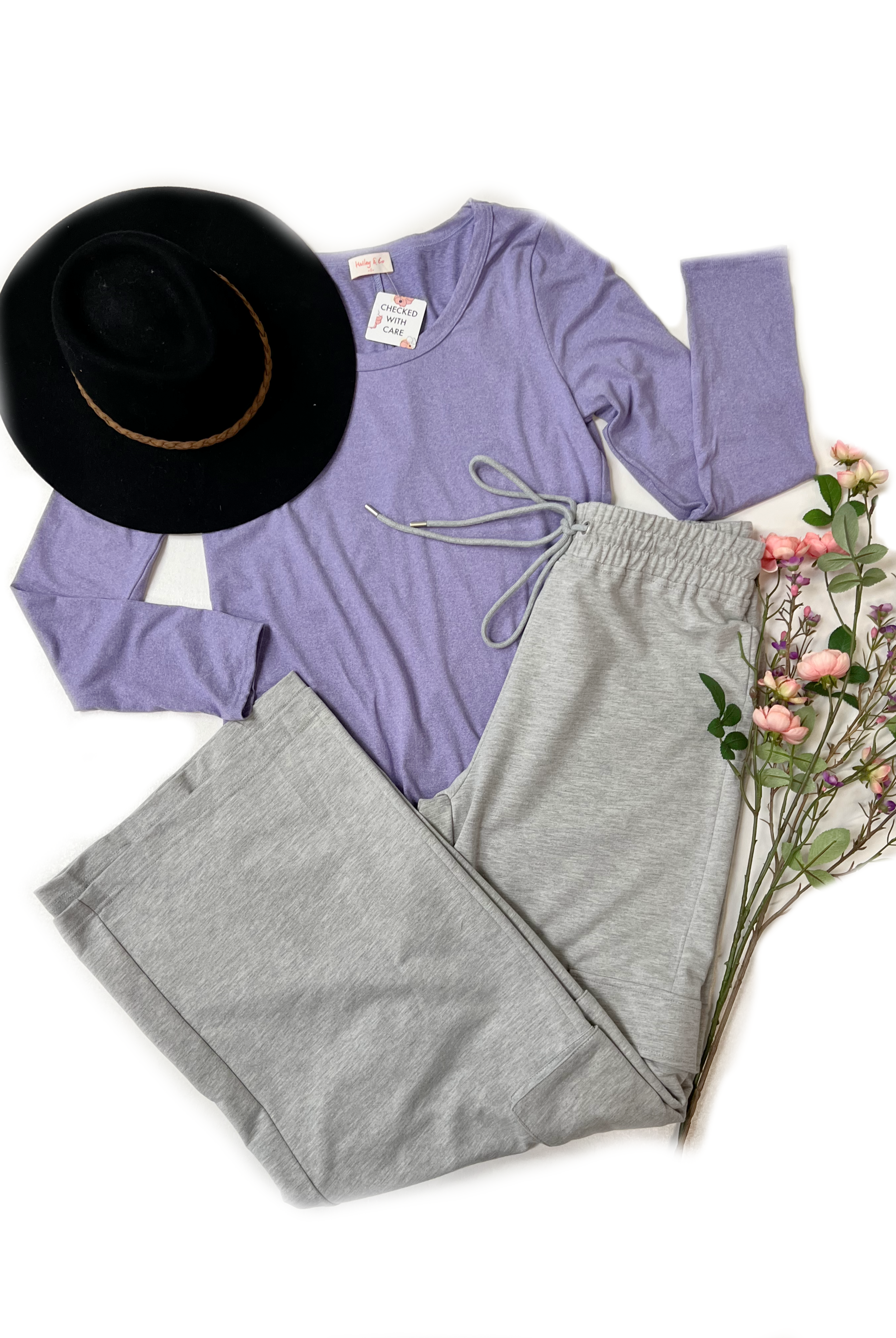 Powder Purple Long Sleeve-Boutique Simplified-Urban Threadz Boutique, Women's Fashion Boutique in Saugatuck, MI