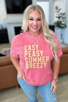 Easy Peasy Summer Breezy Tee-Graphic Tees-Ave Shops-Urban Threadz Boutique, Women's Fashion Boutique in Saugatuck, MI