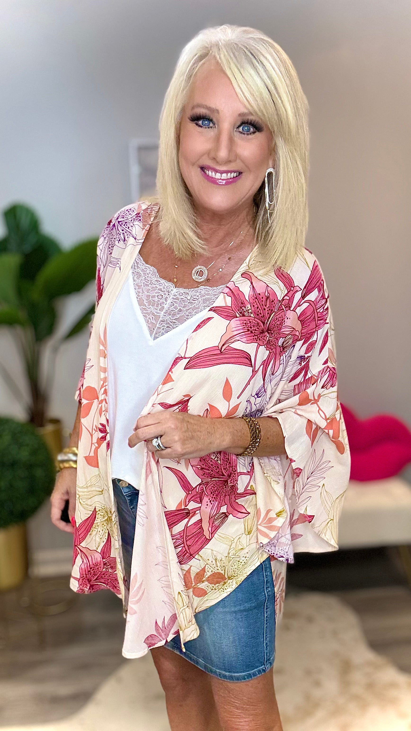 Vacay Season Bell Sleeve Kimono-Kimonos-Ave Shops-Urban Threadz Boutique, Women's Fashion Boutique in Saugatuck, MI