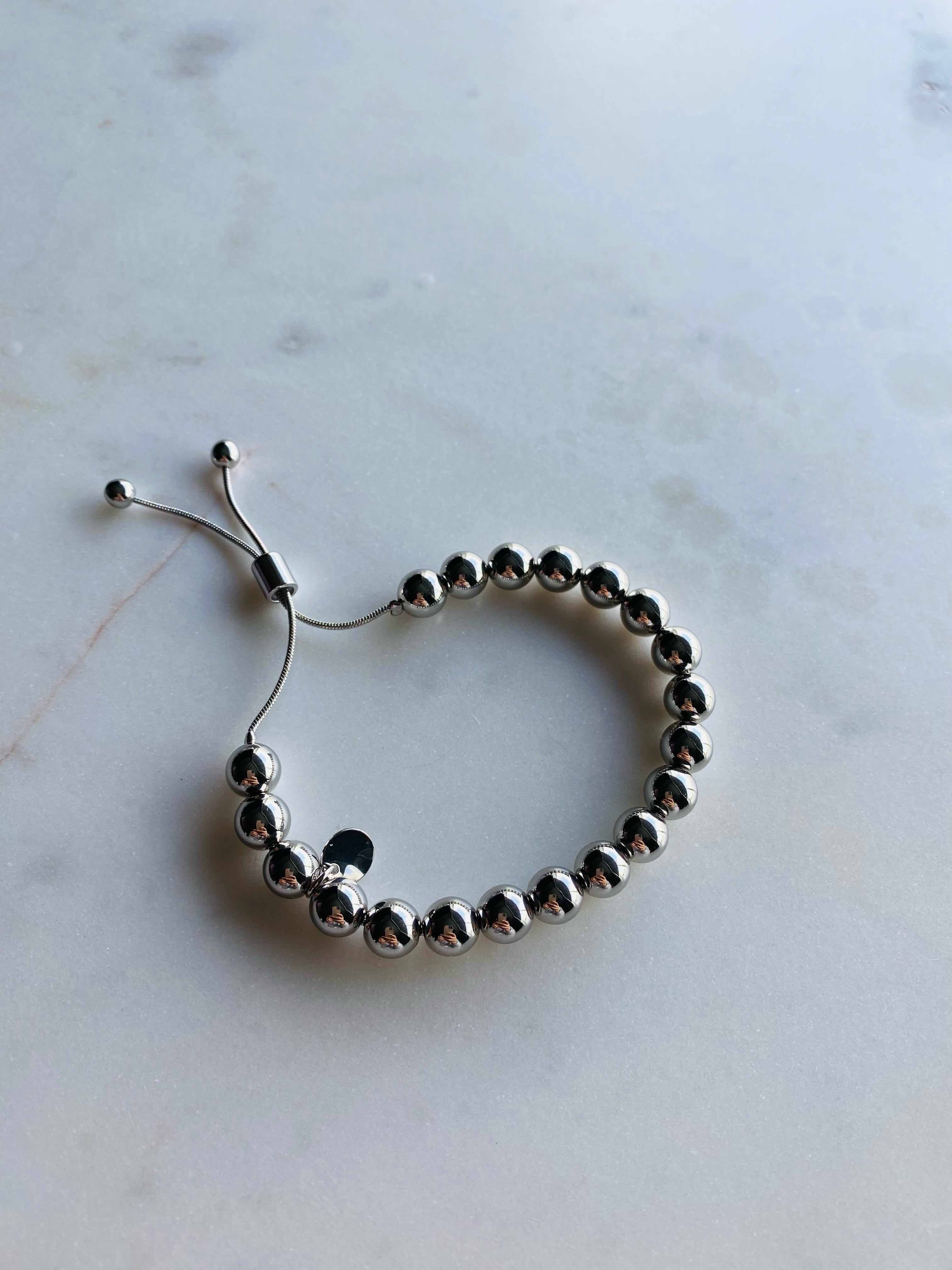 Silver Adjustable Bracelet in 8mm-Bracelets-The Sis Kiss®-Urban Threadz Boutique, Women's Fashion Boutique in Saugatuck, MI