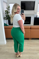 Lisa High Rise Control Top Wide Leg Crop Jeans in Kelly Green-Jeans-Ave Shops-Urban Threadz Boutique, Women's Fashion Boutique in Saugatuck, MI