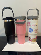 Double insulate tumblers with Handle and Straw Lid-Tumblers-Urban Threadz Boutique-Urban Threadz Boutique, Women's Fashion Boutique in Saugatuck, MI