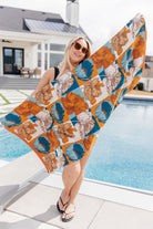 Luxury Beach Towel in Block Floral-Beach Towels-Ave Shops-Urban Threadz Boutique, Women's Fashion Boutique in Saugatuck, MI