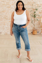 Laura Mid Rise Cuffed Skinny Capri Jeans-Denim-Ave Shops-Urban Threadz Boutique, Women's Fashion Boutique in Saugatuck, MI