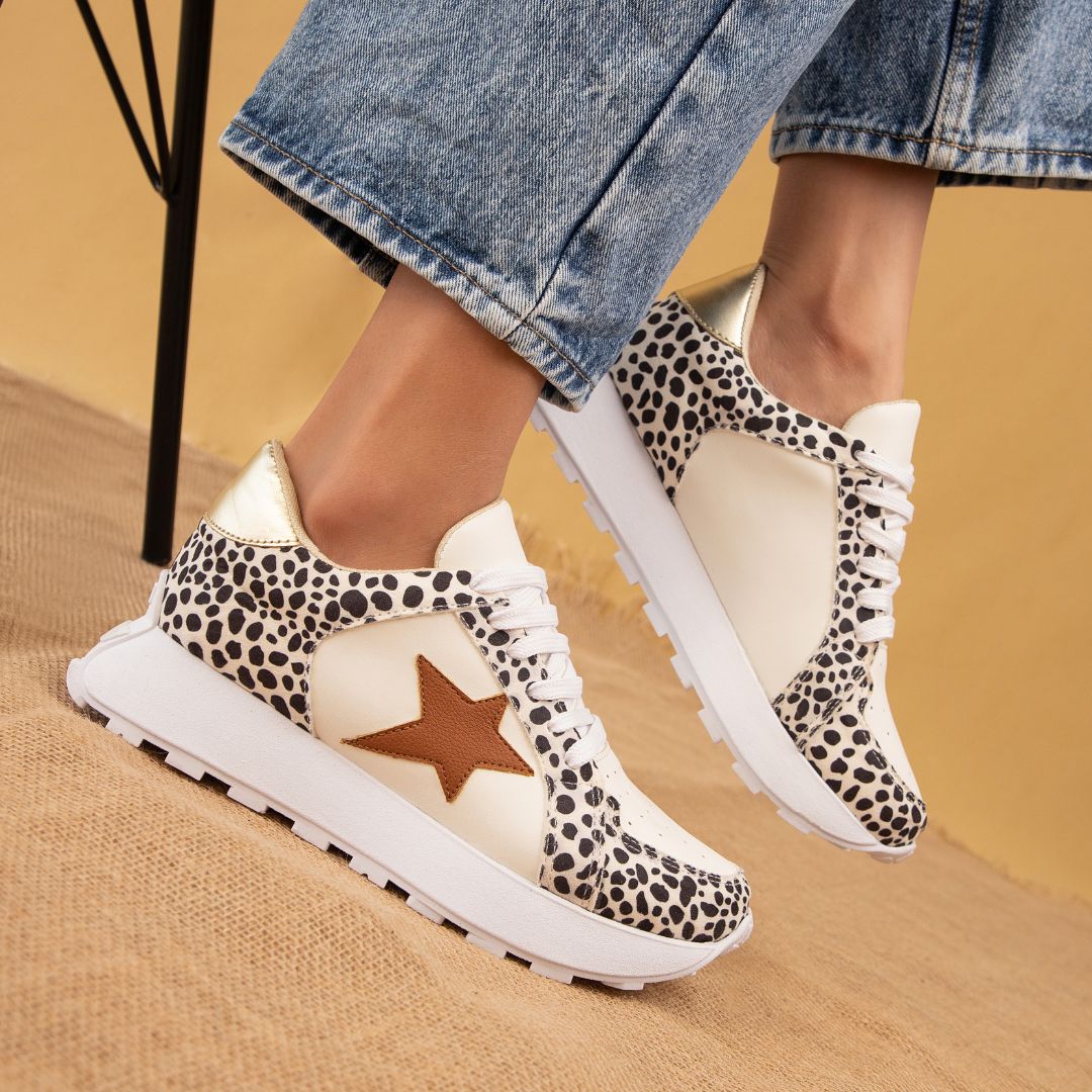 Smith Cute Animal Print Sneakers-SNEAKERS-MODAPASSO-Urban Threadz Boutique, Women's Fashion Boutique in Saugatuck, MI