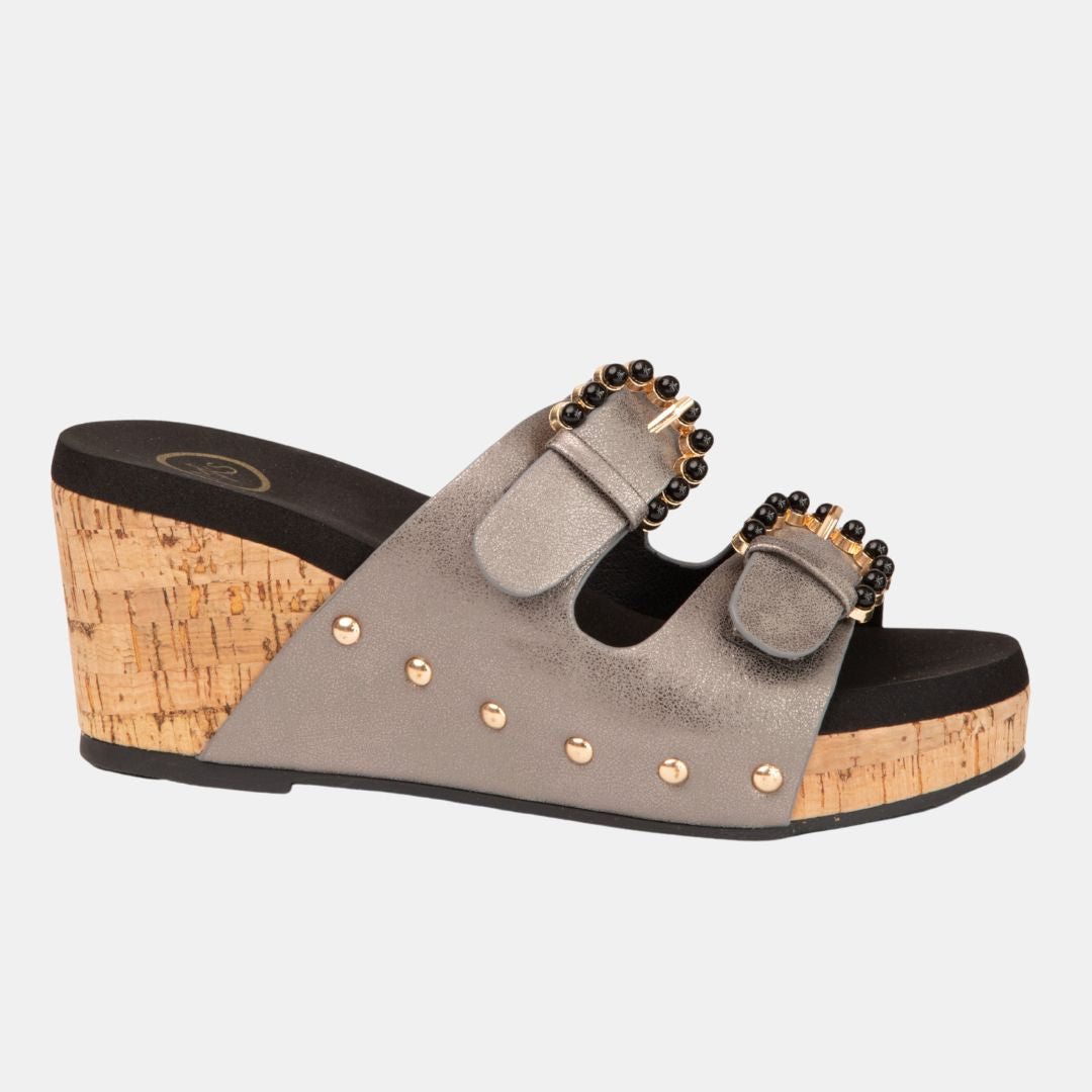 Brianna Women's Cork Design Wedge Platform-Sandals-MODAPASSO-Urban Threadz Boutique, Women's Fashion Boutique in Saugatuck, MI