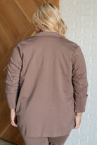 Magic 3/4 Blazer in Dark Mocha-Blazers-Ave Shops-Urban Threadz Boutique, Women's Fashion Boutique in Saugatuck, MI