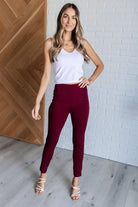 Dear Scarlett Magic Skinny 28" Pants in Wine-Bottoms-Ave Shops-Urban Threadz Boutique, Women's Fashion Boutique in Saugatuck, MI