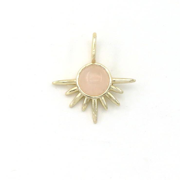 Solstice Charm in Pink Opal-Charms & Pendants-The Sis Kiss®-Urban Threadz Boutique, Women's Fashion Boutique in Saugatuck, MI