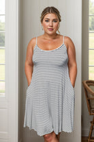 Pinstriped Perfection - Dress-Boutique Simplified-Urban Threadz Boutique, Women's Fashion Boutique in Saugatuck, MI