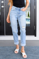 Sam Mid Rise Star Pocket Boyfriend Jeans-Jeans-Ave Shops-Urban Threadz Boutique, Women's Fashion Boutique in Saugatuck, MI