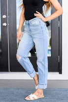 Sam Mid Rise Star Pocket Boyfriend Jeans-Jeans-Ave Shops-Urban Threadz Boutique, Women's Fashion Boutique in Saugatuck, MI