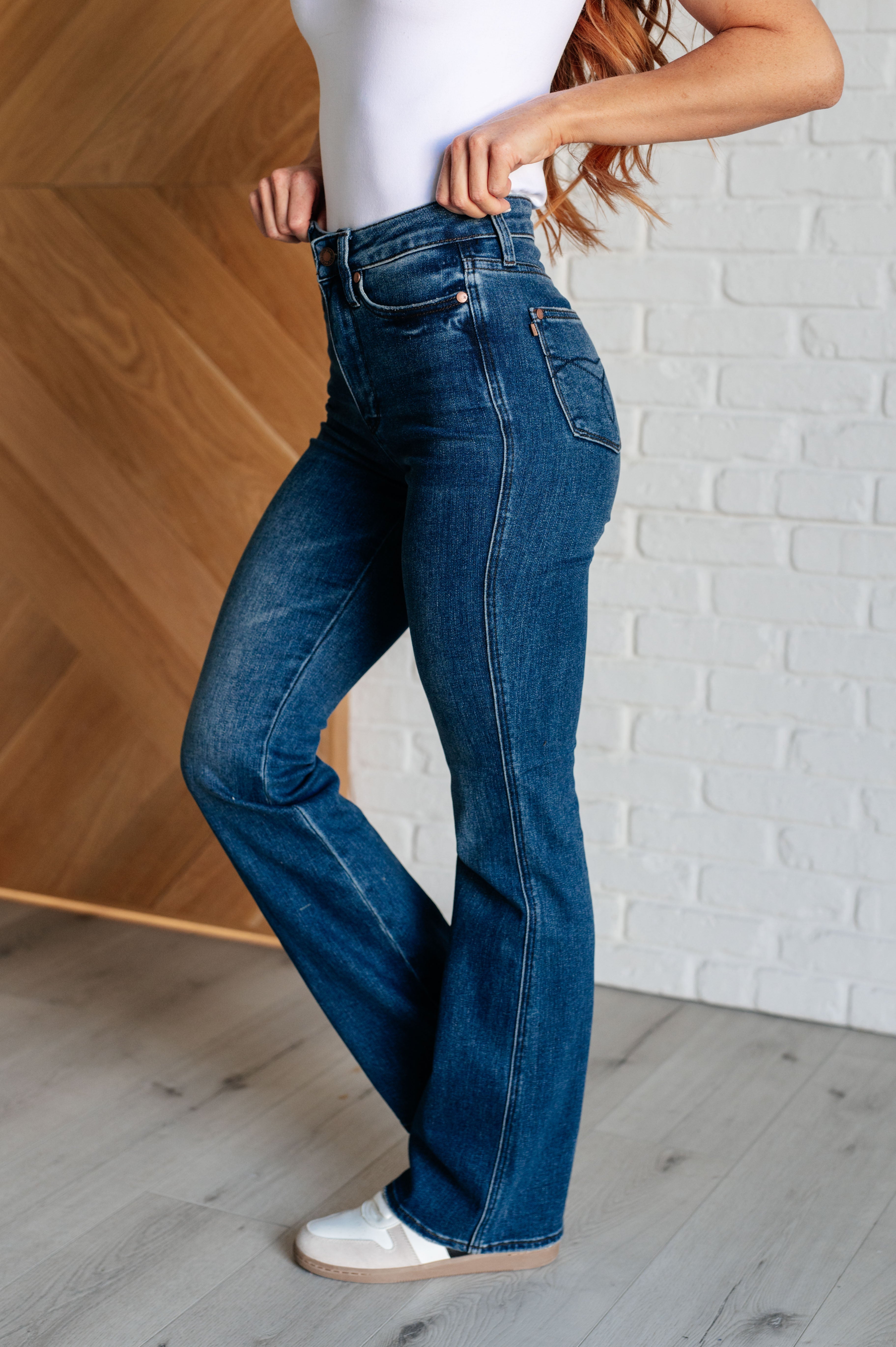 Santana High Rise Control Top Bootcut Jeans-Jeans-Ave Shops-Urban Threadz Boutique, Women's Fashion Boutique in Saugatuck, MI