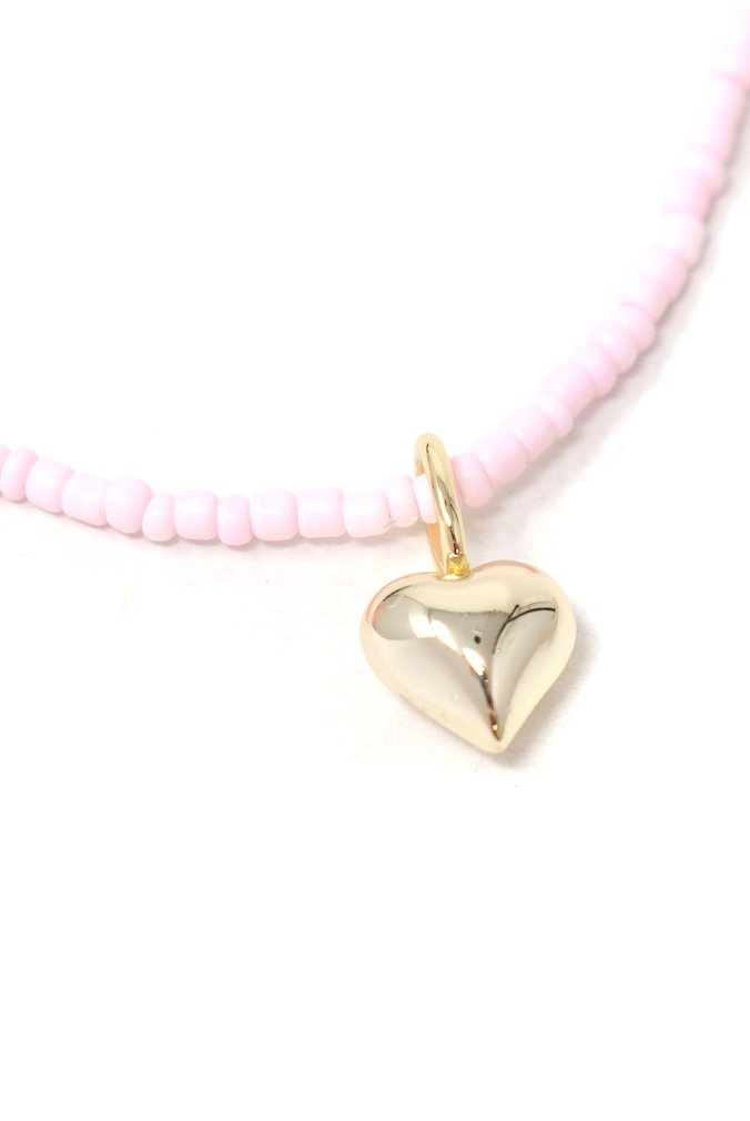 Mini Puffy Heart Charm-Charms & Pendants-The Sis Kiss®-Urban Threadz Boutique, Women's Fashion Boutique in Saugatuck, MI