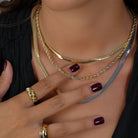 Skinny Herringbone Necklace-Necklace-The Sis Kiss®-Urban Threadz Boutique, Women's Fashion Boutique in Saugatuck, MI