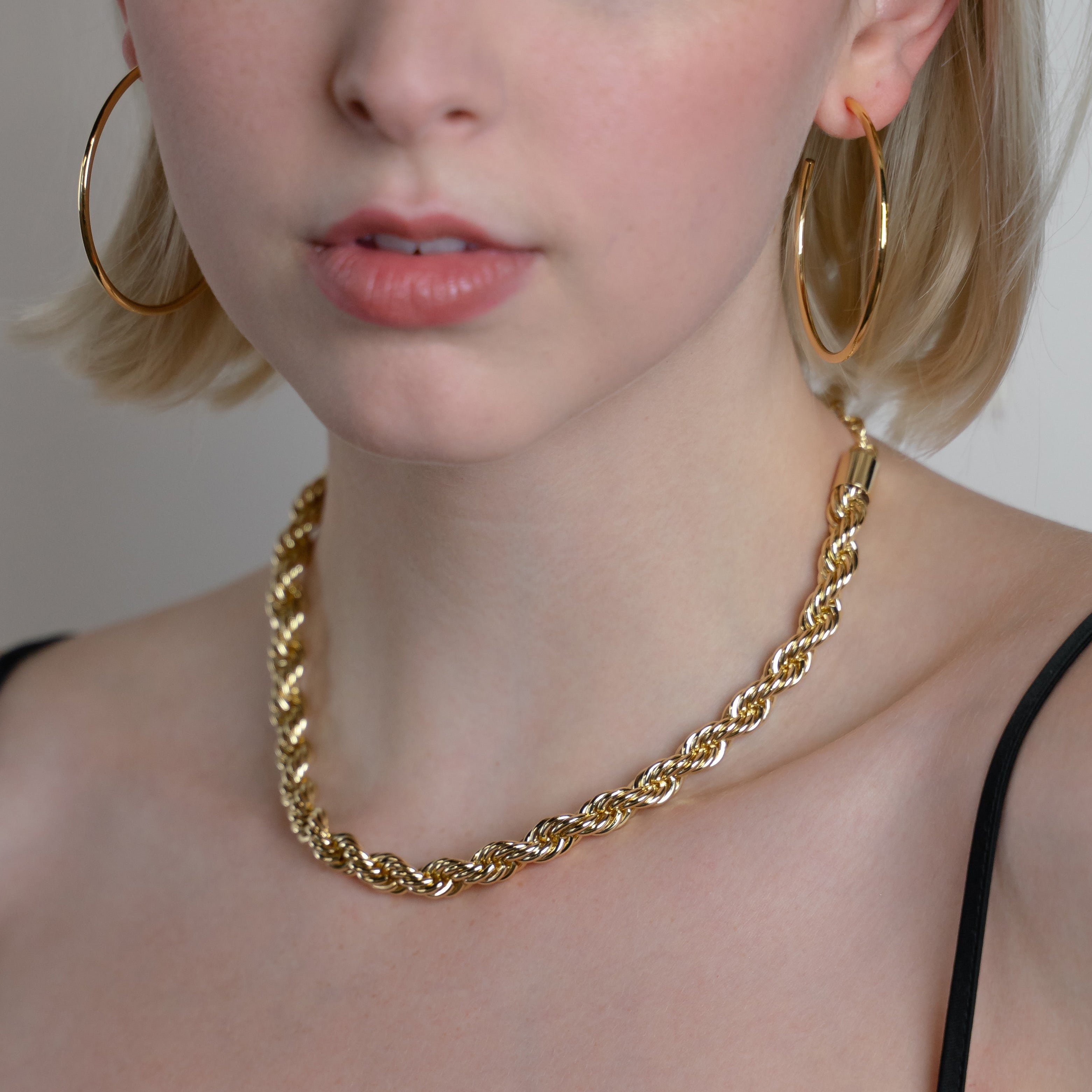 8mm Rope Chain in Gold-Necklace-The Sis Kiss®-Urban Threadz Boutique, Women's Fashion Boutique in Saugatuck, MI