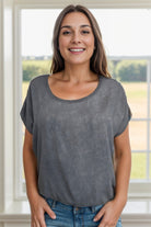 Smokey Evenings - Short Sleeve-Short Sleeves-Boutique Simplified-Urban Threadz Boutique, Women's Fashion Boutique in Saugatuck, MI