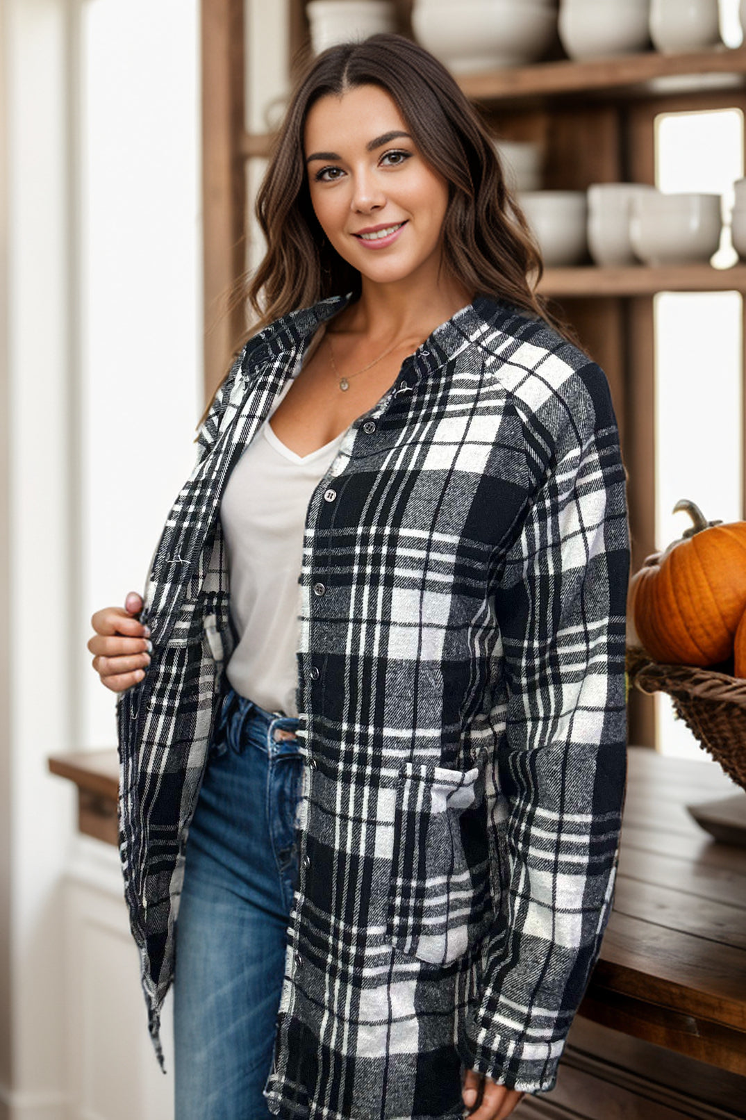 Thought You Should Know - Flannel-Long Sleeves-Boutique Simplified-Urban Threadz Boutique, Women's Fashion Boutique in Saugatuck, MI