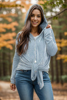 Trickling in Style - Button Down Hoodie-Jackets-Boutique Simplified-Urban Threadz Boutique, Women's Fashion Boutique in Saugatuck, MI