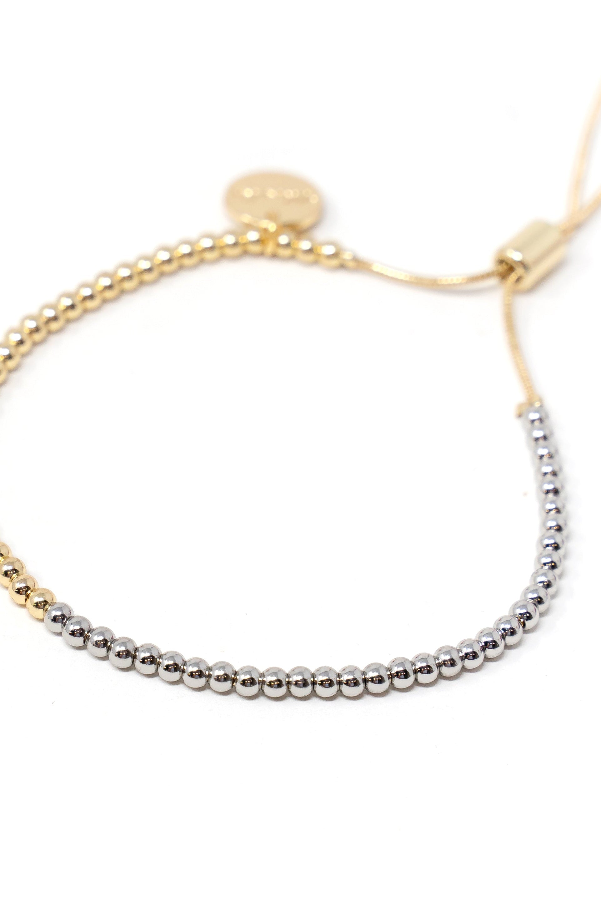 Two Tone Adjustable Bracelet in 3mm-Bracelets-The Sis Kiss®-Urban Threadz Boutique, Women's Fashion Boutique in Saugatuck, MI