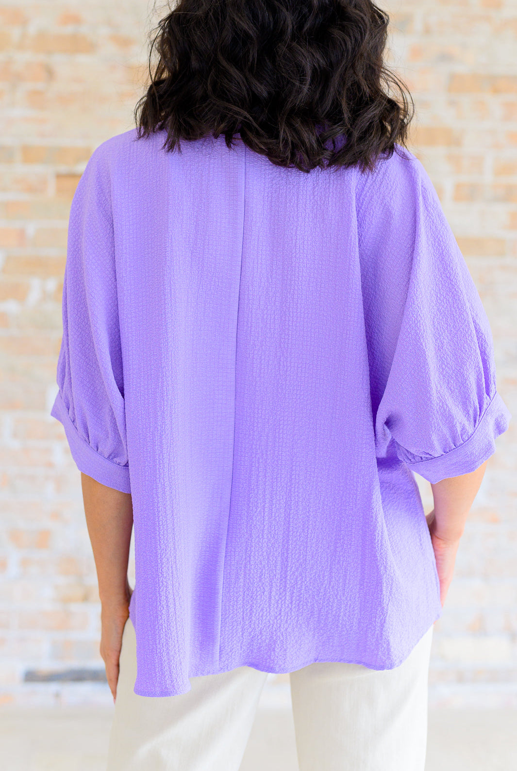Up For Anything V-Neck Blouse in Lavender-Short Sleeves-Ave Shops-Urban Threadz Boutique, Women's Fashion Boutique in Saugatuck, MI