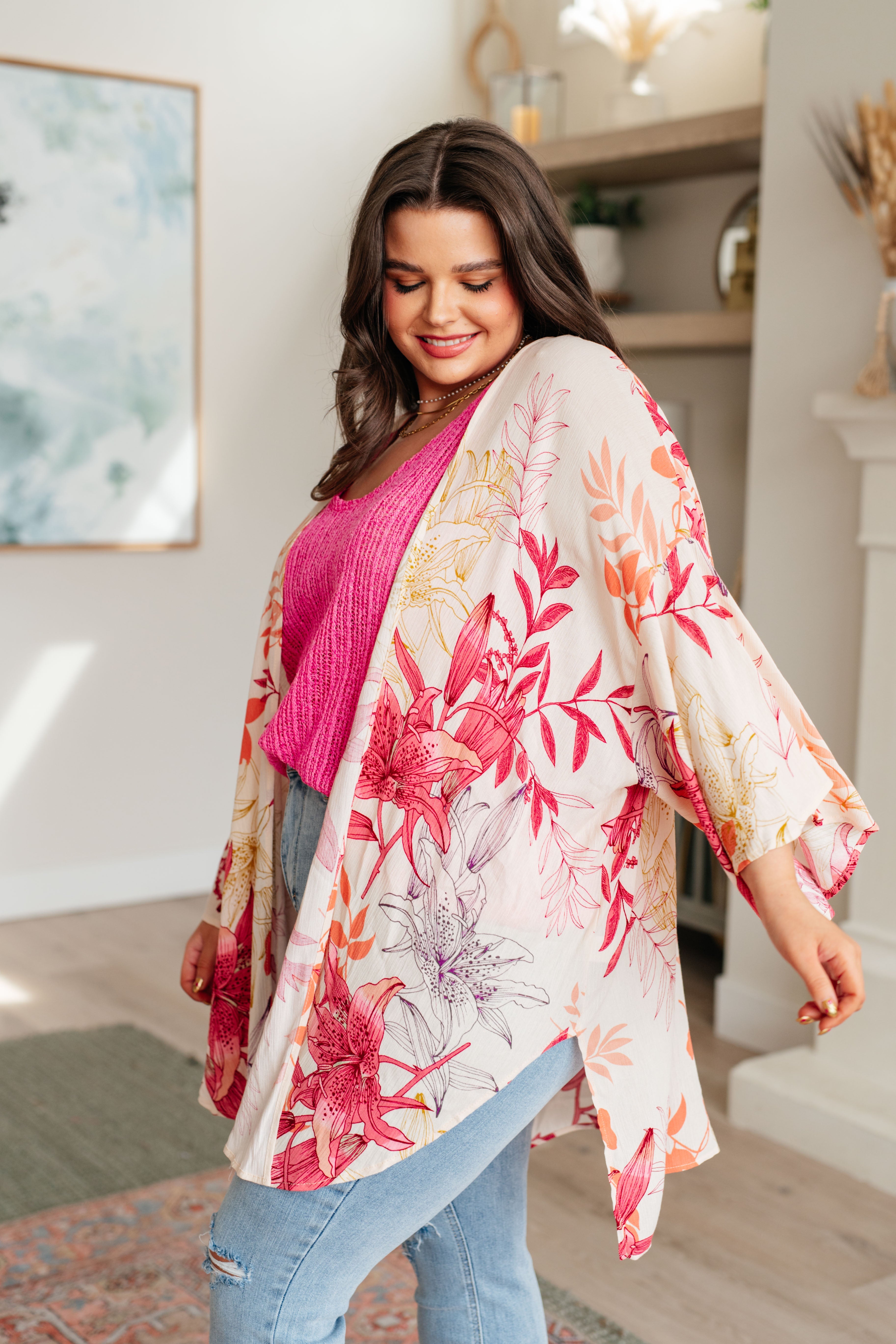 Vacay Season Bell Sleeve Kimono-Kimonos-Ave Shops-Urban Threadz Boutique, Women's Fashion Boutique in Saugatuck, MI