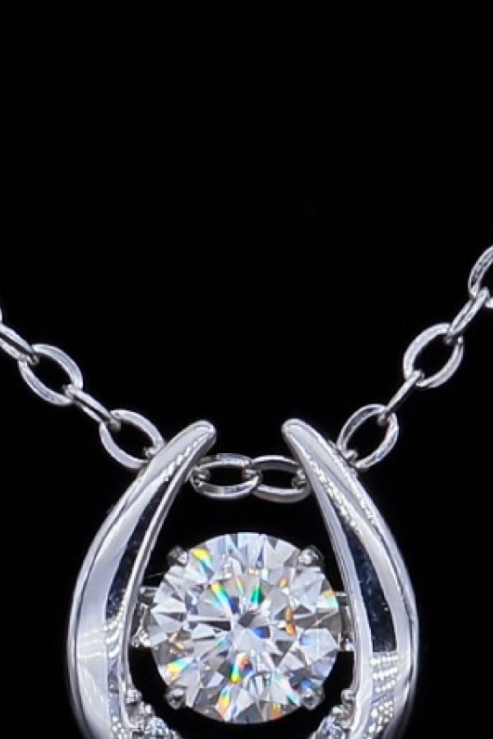 Moissanite Zircon Pendant Necklace-Trendsi-Urban Threadz Boutique, Women's Fashion Boutique in Saugatuck, MI