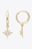 Moissanite Star Drop Earrings-Trendsi-Urban Threadz Boutique, Women's Fashion Boutique in Saugatuck, MI