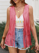 Fringe Open Front Vest Coat- 6 colors-Vests-Trendsi-Urban Threadz Boutique, Women's Fashion Boutique in Saugatuck, MI