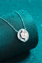 Moissanite Pearl Rhodium-Plated Necklace-Trendsi-Urban Threadz Boutique, Women's Fashion Boutique in Saugatuck, MI