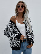 Woven Right Zebra Print Button Down Cardigan- 4 colors-Cardigans-Trendsi-Urban Threadz Boutique, Women's Fashion Boutique in Saugatuck, MI