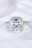 Adored 6 Carat Moissanite Halo Ring-Trendsi-Urban Threadz Boutique, Women's Fashion Boutique in Saugatuck, MI