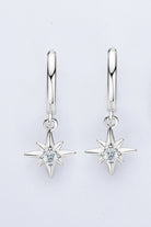 Moissanite Star Drop Earrings-Trendsi-Urban Threadz Boutique, Women's Fashion Boutique in Saugatuck, MI