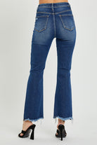 RISEN High Rise Distressed Crop Flare Jeans-JEANS-Trendsi-Urban Threadz Boutique, Women's Fashion Boutique in Saugatuck, MI