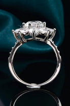 1 Carat Moissanite Flower Ring-Trendsi-Urban Threadz Boutique, Women's Fashion Boutique in Saugatuck, MI