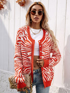 Woven Right Zebra Print Button Down Cardigan- 4 colors-Cardigans-Trendsi-Urban Threadz Boutique, Women's Fashion Boutique in Saugatuck, MI