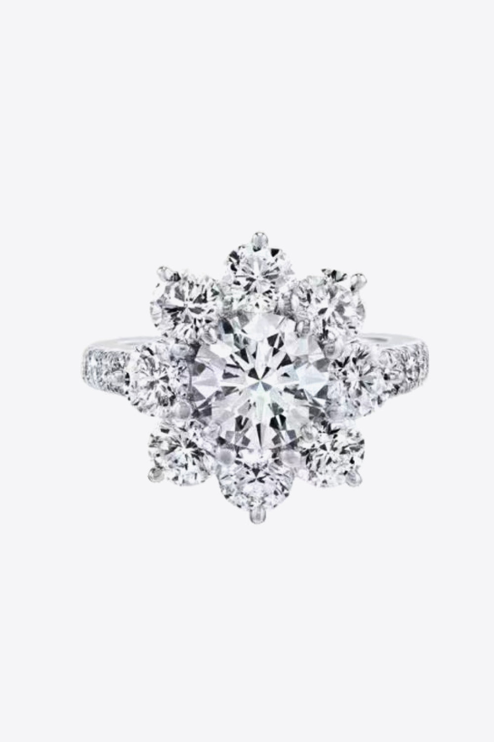 1 Carat Moissanite Flower Ring-Trendsi-Urban Threadz Boutique, Women's Fashion Boutique in Saugatuck, MI