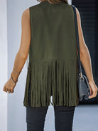 Fringe Open Front Vest Coat- 6 colors-Vests-Trendsi-Urban Threadz Boutique, Women's Fashion Boutique in Saugatuck, MI