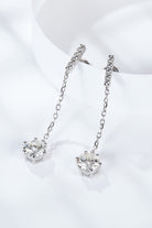 6-Prong Round Moissanite Drop Earrings-Trendsi-Urban Threadz Boutique, Women's Fashion Boutique in Saugatuck, MI