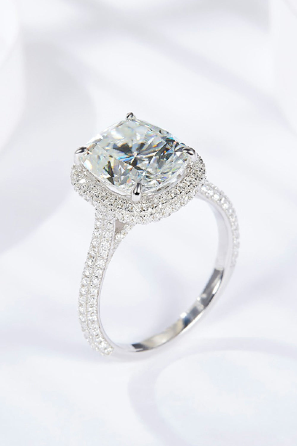 Adored 6 Carat Moissanite Halo Ring-Trendsi-Urban Threadz Boutique, Women's Fashion Boutique in Saugatuck, MI