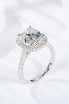 Adored 6 Carat Moissanite Halo Ring-Trendsi-Urban Threadz Boutique, Women's Fashion Boutique in Saugatuck, MI