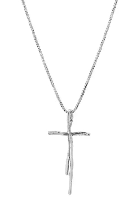 Silpada 'organic Cross' Pendant Necklace in Sterling-Preorder-Necklaces-Silpada-Urban Threadz Boutique, Women's Fashion Boutique in Saugatuck, MI
