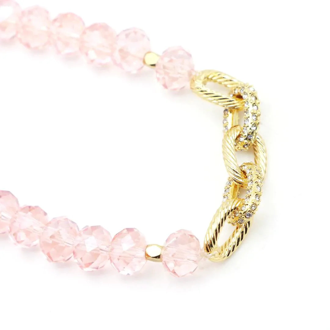 The Hope Pink Link Bracelet by Loverly Grey-JEWELRY-The Sis Kiss®-Urban Threadz Boutique, Women's Fashion Boutique in Saugatuck, MI