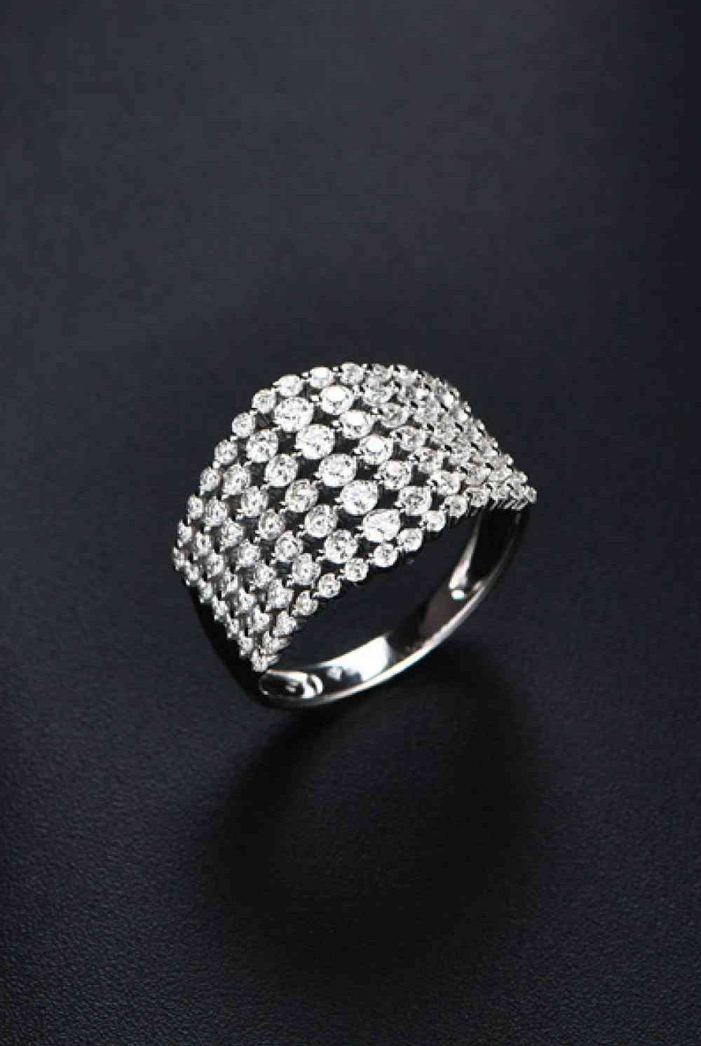 1.21 Carat Moissanite 925 Sterling Silver Ring-Rings-Trendsi-Urban Threadz Boutique, Women's Fashion Boutique in Saugatuck, MI