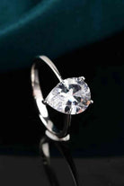 Classic Teardrop 2 Carat Moissanite Ring-Trendsi-Urban Threadz Boutique, Women's Fashion Boutique in Saugatuck, MI