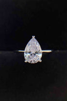 Classic Teardrop 2 Carat Moissanite Ring-Trendsi-Urban Threadz Boutique, Women's Fashion Boutique in Saugatuck, MI