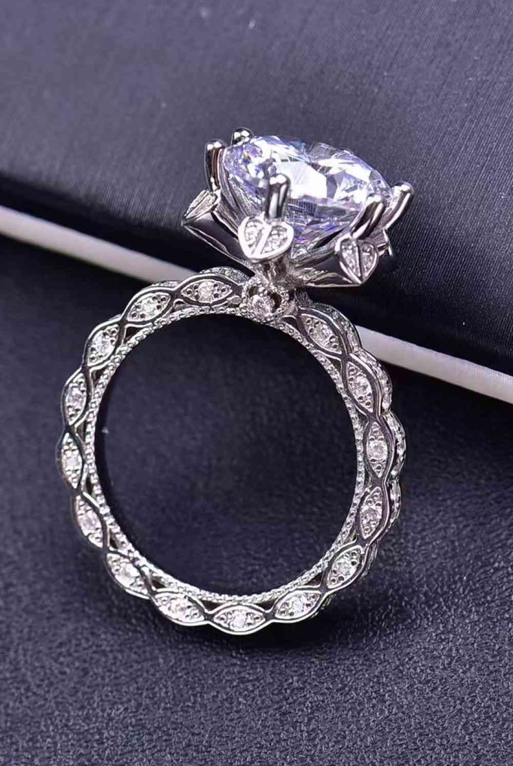 5 Carat Moissanite Heart 925 Sterling Silver Ring-Trendsi-Urban Threadz Boutique, Women's Fashion Boutique in Saugatuck, MI
