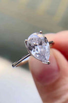 Classic Teardrop 2 Carat Moissanite Ring-Trendsi-Urban Threadz Boutique, Women's Fashion Boutique in Saugatuck, MI